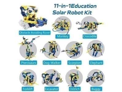 Kit de Rob&oacute;tica Educacional Rob&ocirc; Solar 11 em 1 para Montagem - Imagem 1