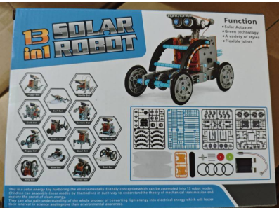 Kit Educacional de Rob&oacute;tica Solar 13 em 1 para Montagem - Imagem 1