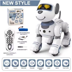 Rob&ocirc; mini branco RC sens&iacute;vel e inteligente, program&aacute;vel, com m&uacute;sica, dan&ccedil;a e detec&ccedil;&atilde;o por gestos