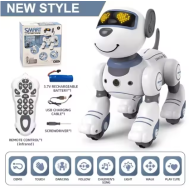 Rob&ocirc; mini branco RC sens&iacute;vel e inteligente, program&aacute;vel, com m&uacute;sica, dan&ccedil;a e detec&ccedil;&atilde;o por gestos