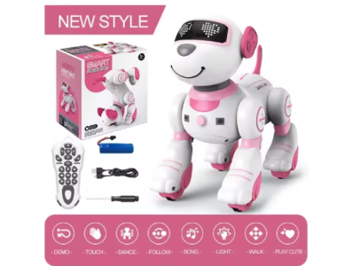 Kit de Rob&oacute;tica Mini Rob&ocirc; RC Rosa inteligente e program&aacute;vel com sensores, m&uacute;sica, dan&ccedil;a e detec&ccedil;&atilde;o por gestos - Imagem 1