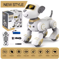 Kit Mini Rob&ocirc; RC Dourado Program&aacute;vel com Sensores, M&uacute;sica, Dan&ccedil;a e Detec&ccedil;&atilde;o por Gestos