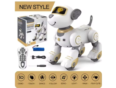 Kit Mini Rob&ocirc; RC Dourado Program&aacute;vel com Sensores, M&uacute;sica, Dan&ccedil;a e Detec&ccedil;&atilde;o por Gestos - Imagem 1