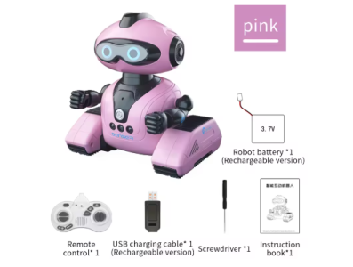 Kit Rob&ocirc; Inteligente Rosa com Controle Remoto - Imagem 1