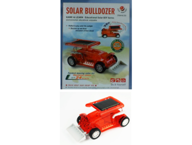 Kit rob&oacute;tico DIY Bulldozer movido a energia solar - Imagem 1