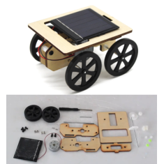 Kit Rob&oacute;tico de Montagem Carro Solar de Madeira Modelo 2
