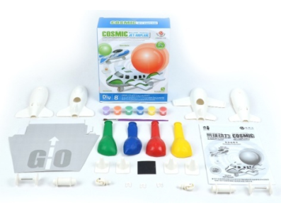 Kit Educacional de Rob&oacute;tica Avi&atilde;o Jet C&oacute;smico Movido a Bal&atilde;o - Imagem 1