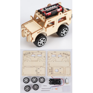 Kit de Rob&oacute;tica DIY Carro Jeep em Madeira Educacional e Criativo