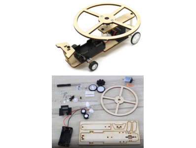 Kit de Rob&oacute;tica DIY C&oacute;ptero Educacional Criativo em Madeira - Imagem 1