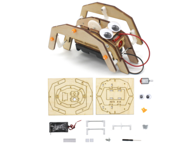 Kit DIY educacional de rob&oacute;tica: minhoca mec&acirc;nica criativa em madeira - Imagem 1