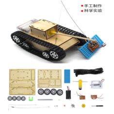 Kit de Rob&oacute;tica DIY modelo carro tanque com motor &uacute;nico, material cient&iacute;fico para inven&ccedil;&atilde;o e experimentos