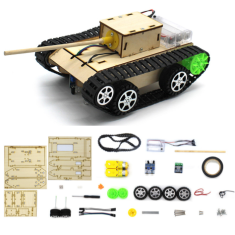 Kit Tanque Modelo DIY feito &agrave; m&atilde;o com identifica&ccedil;&atilde;o autom&aacute;tica de linha preta para rob&oacute;tica