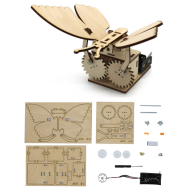 Kit de montagem borboleta mec&acirc;nica em madeira, fa&ccedil;a voc&ecirc; mesmo artesanal