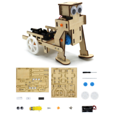 Kit de Rob&oacute;tica DIY Carro de Puxar Artesanal sem Bateria