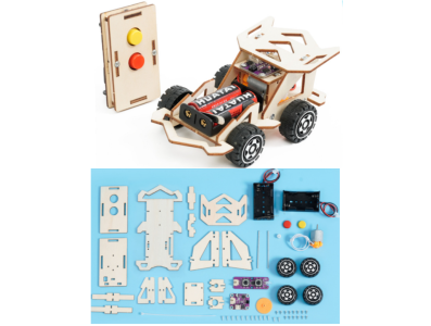 Kit de Rob&oacute;tica DIY em madeira STEM para ci&ecirc;ncia e engenharia sem bateria - Imagem 1