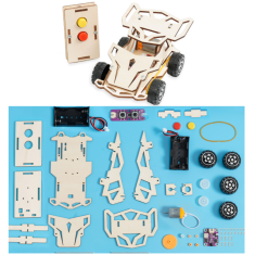 Kit DIY de madeira STEM, ci&ecirc;ncia e engenharia, sem bateria