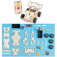 Kit DIY de madeira STEM, ci&ecirc;ncia e engenharia, sem bateria