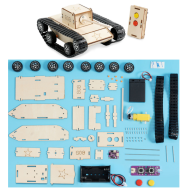 Kit de Rob&oacute;tica DIY em madeira STEM, ci&ecirc;ncia e engenharia, sem bateria
