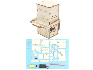 Kit DIY de Rob&oacute;tica em madeira STEM Ci&ecirc;ncia e Engenharia - Imagem 1