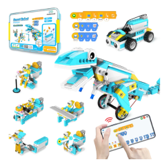Makerzoid Kit de Rob&oacute;tica 200 em 1, Rob&ocirc; Inteligente para Scratch Jr, Brinquedo Educacional