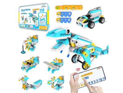 Makerzoid Kit de Rob&oacute;tica 200 em 1, Rob&ocirc; Inteligente para Scratch Jr, Brinquedo Educacional - Imagem 1