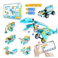 Makerzoid Kit de Rob&oacute;tica 200 em 1, Rob&ocirc; Inteligente para Scratch Jr, Brinquedo Educacional
