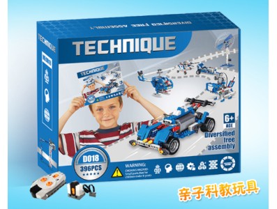 Kit de Rob&oacute;tica STEM para Montagem 396 pe&ccedil;as Rob&ocirc; 9686 com Controle - Imagem 1