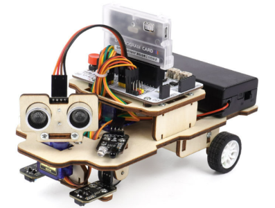 Kit de Rob&oacute;tica Hello STEM HS-A01 Carro Inteligente Multifuncional DIY com Cart&atilde;o de Programa U+ - Imagem 1