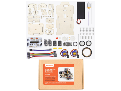 Kit de Rob&oacute;tica Hello STEM HS-A01 Carro Inteligente Multifuncional DIY sem Cart&atilde;o de Programa&ccedil;&atilde;o U+ - Imagem 1