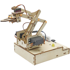 Kit DIY Bra&ccedil;o Rob&oacute;tico Inteligente Hello STEM HS-A02 com Cart&atilde;o de Programa&ccedil;&atilde;o U+