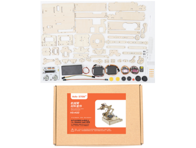 Hello STEM HS-A02 Kit Bra&ccedil;o Rob&oacute;tico Inteligente DIY sem cart&atilde;o U+ de programa&ccedil;&atilde;o - Imagem 1
