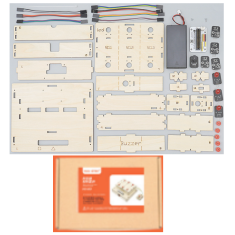 Kit de Rob&oacute;tica Hello STEM HS-A10 Smart Answerer DIY sem cart&atilde;o de programa&ccedil;&atilde;o U+