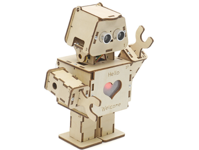 Kit Rob&oacute;tico Hello STEM HS-A11 Welcome Robot DIY com Cart&atilde;o de Programa&ccedil;&atilde;o U+ - Imagem 1