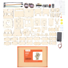 Kit de Rob&oacute;tica Hello STEM HS-A11 Welcome Robot DIY sem Cart&atilde;o de Programa&ccedil;&atilde;o U+