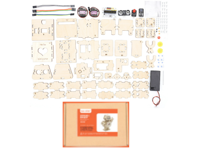 Kit de Rob&oacute;tica Hello STEM HS-A11 Welcome Robot DIY sem Cart&atilde;o de Programa&ccedil;&atilde;o U+ - Imagem 1