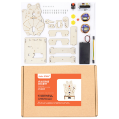 Kit DIY de Rob&oacute;tica Hello STEM HS-B03 Maneki-neko, vers&atilde;o sem cart&atilde;o de programa&ccedil;&atilde;o U+