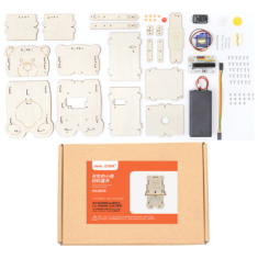 Kit de Rob&oacute;tica Hello STEM HS-B05 Urso Guloso DIY sem cart&atilde;o de programa U+