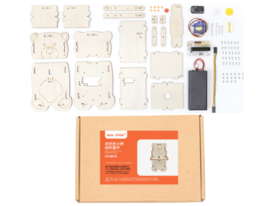 Kit de Rob&oacute;tica Hello STEM HS-B05 Urso Guloso DIY sem cart&atilde;o de programa U+ - Imagem 1