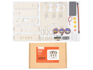 Hello STEM HS-B09 Kit rob&oacute;tico DIY "Fist Guessing" sem cart&atilde;o de programa&ccedil;&atilde;o U+ - Imagem 1