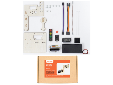 Kit Criativo Sem&aacute;foro HS-C01 Hello STEM DIY Rob&oacute;tica, sem cart&atilde;o de programa&ccedil;&atilde;o U+ - Imagem 1