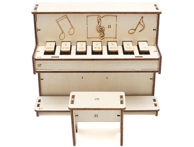 Kit DIY Piano de Teclas Hello STEM HS-D01 com Cart&atilde;o de Programa&ccedil;&atilde;o U+ - Imagem 1