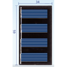 Painel solar policristalino 2 V 60 mA modelo Drop