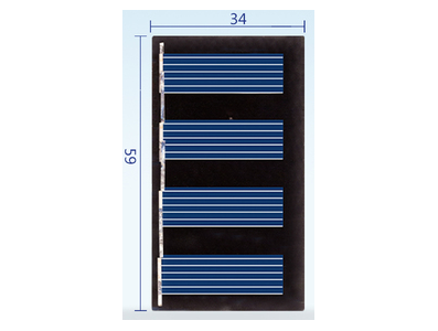 Painel solar policristalino 2 V 60 mA modelo Drop - Imagem 1