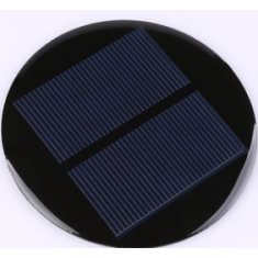 Painel solar policristalino redondo 3,7 V 70 mA encapsulado em resina ep&oacute;xi para montagem em PCB