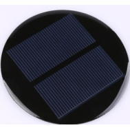 Painel solar policristalino redondo 3,7 V 70 mA encapsulado em resina ep&oacute;xi para montagem em PCB