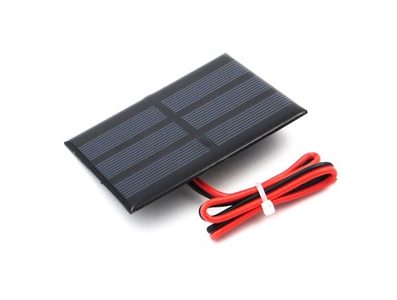 Painel solar 1,5 V 435 mA, gota de cola, cabo 15 cm - Imagem 1