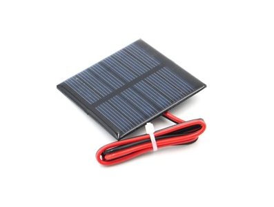 Painel solar 3 V 120 mA tipo gota de cola com cabo 15 cm - Imagem 1