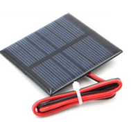 Painel solar 3 V 120 mA tipo gota de cola com cabo 15 cm