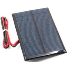 Painel solar 3,5 V 250 mA, encapsulamento tipo glue drop, cabo 30 cm