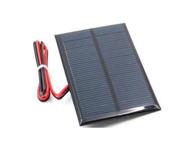 Painel solar 3,5 V 250 mA, encapsulamento tipo glue drop, cabo 30 cm - Imagem 1